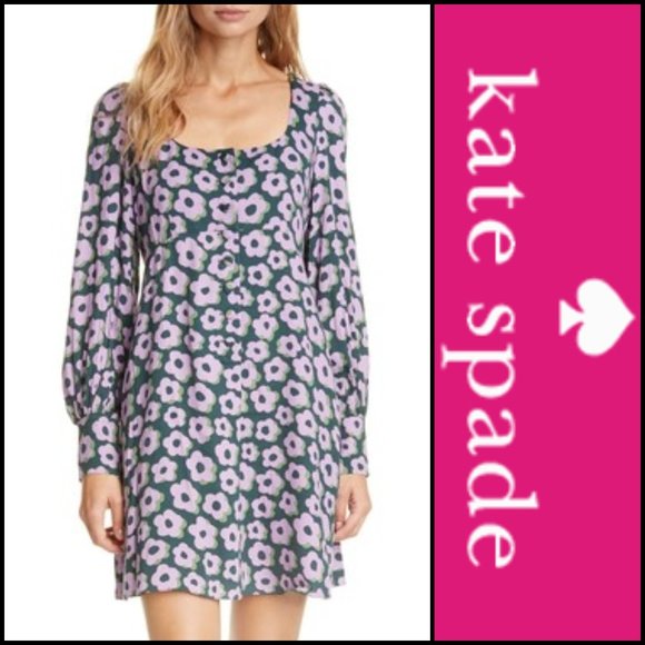 kate spade Dresses & Skirts - Kate Spade Flaire Flora Fluid Mini Dress NWT